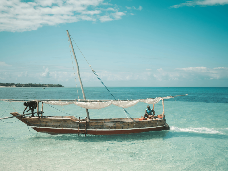 An image of a destination named Mafia Island posted on Forbhic Travel website.