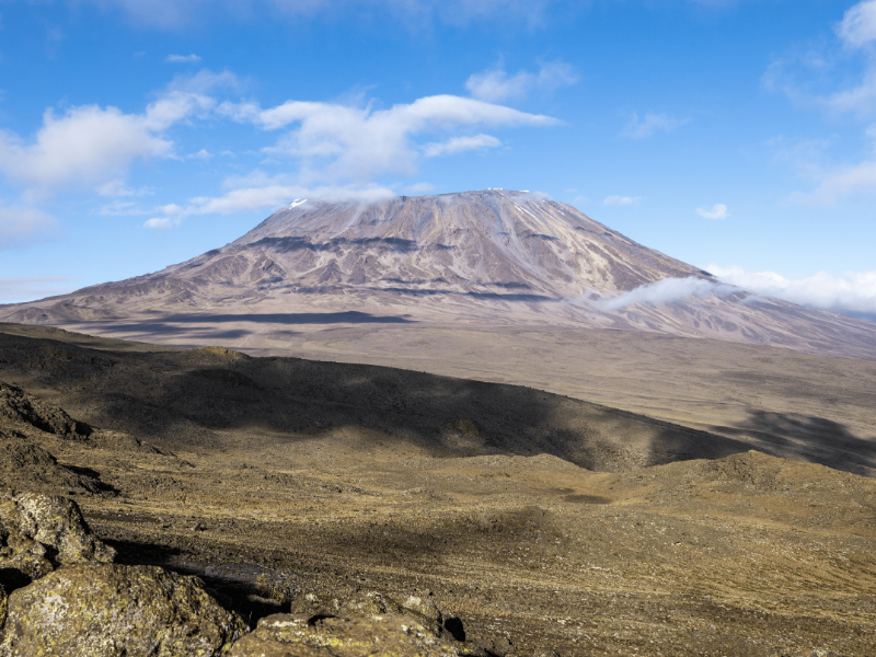 An image of a destination named Mount Kilimanjaro posted on Forbhic Travel website.