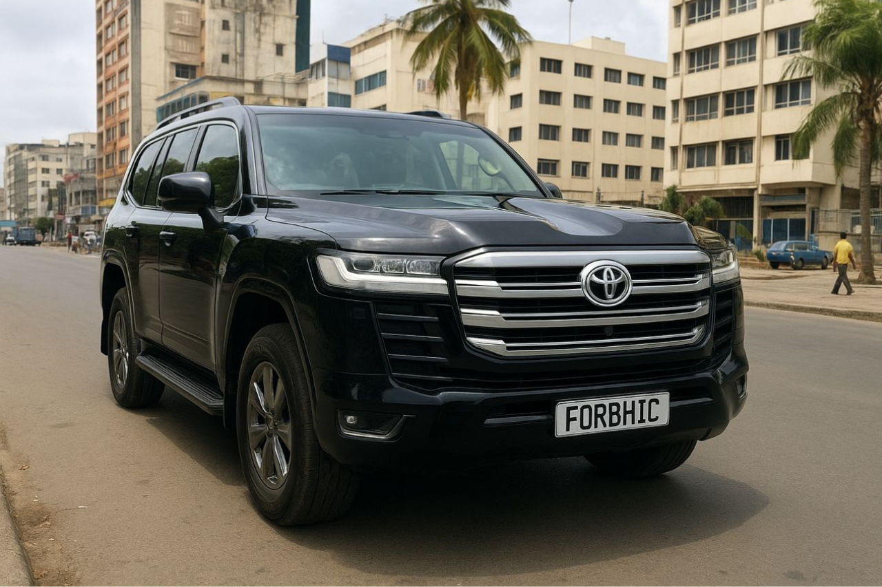 Image of a car named Toyota Land Cruiser V8 available for rental at Forbhic Travel with a description that says The Toyota Land Cruiser V8 offers a blend of luxury and performance. Its powerful engine and refined features provide a comfortable and capable ride for discerning travelers.

Engine: 4.5L V8 turbocharged diesel

Transmission: 6-speed automatic

Drive Type: 4WD

Features: Luxurious interior, advanced safety systems, and exceptional towing capacity

Ideal For: Luxury safaris and long-distance travel